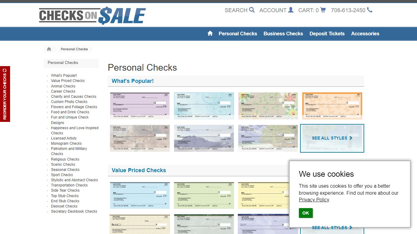 Personal Checks - Checks On Sale